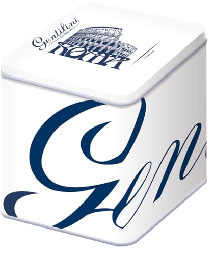 Gentilini Biscottiera Colosseo in Latta Decorativa con biscotti Brasil e Osvego Mini 500g