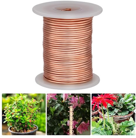 Fil de cuivre,Pur pour jardinage et bijouterie,Calibre 16 (1,3mm /20M) | Fil de Cuivre,Contre les Escargots,Fil de Cuivre PurePour Electroculture,Pour Bijoux