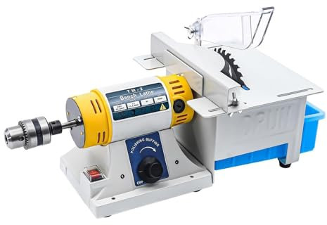 Mini Tavolo Multifunzionale Lavorazione Del Legno 10000 RPM Gioielleria Gemma Lucidatura Roccia Buffer Tagliatrice Da Banco Tornio Smerigliatrice 320W per coltelli, sigilli, gioielli, vetro, pietre pr