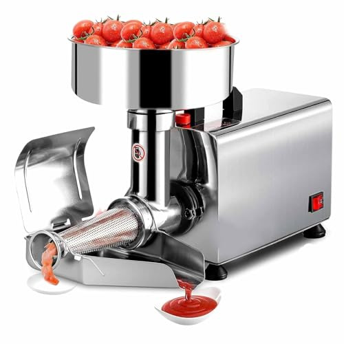Passoire à Tomates Commerciale Presse-agrumes électrique avec passoire et presse-sauces, moulin à aliments de qualité alimentaire et commerciale