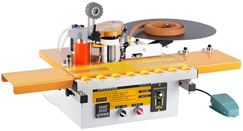 Encoladora de cantos portátil con rotura automática de cinta, máquina de encolado de bordes para carpintería para componentes de muebles personalizados