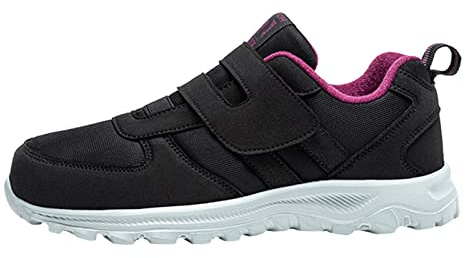 Generiska slip-skor för kvinnor, träningsskor, andas, bekväma halvskor, joggingskor, halkfria, dämpade tygskor, fritidsskor, enfärgade sportskor, löparskor, gymskor, tofflor, lila, 41 EU