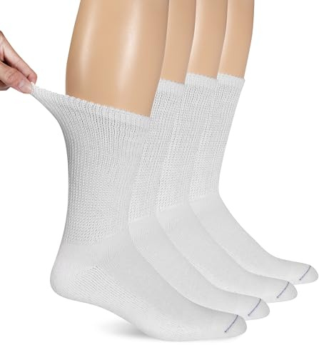 Dr. Scholl's Calcetín casual para hombre, blanco, One Size Tall