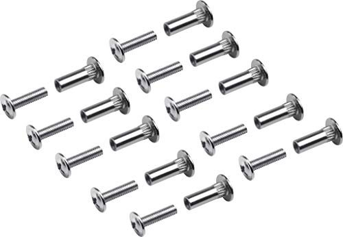 Metafranc conexión 22 – 28 mm – Rosca M4 – galvanizados – 10 Unidades en el Juego – Ideal para unir Piezas de mobiliario Conector de Armario/Tornillo para Muebles / 361776, 22-28 mm