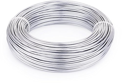 PandaHall - Filo in alluminio da 100 metri con spessore di 2.5 mm, per lavori manuali (argento)