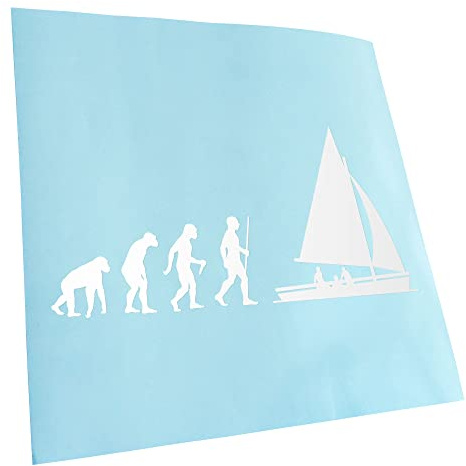 Kiwistar - Autocollant - en forme de voile - blanc - G30 - Pour voitures, vélos, véhicules, motos, cyclomoteurs, tuning, vitres arrière