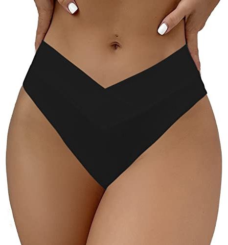 Leoparts Women's V Cut High Waisted Bikini Bottom Ribbed High Cut Cheeky Swimsuit Bathing Suit Bottoms