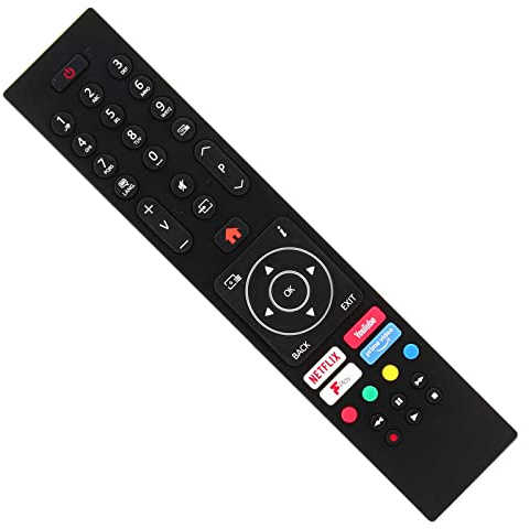 Universal RC43137P Remote Control for JVC Bush Hitachi Vestel Technika Blaupunkt Polaroid Digihome LED LCD Television and Smart TVs With Netflix Youtube Prime Video Freeview Play Buttons RC 43137P