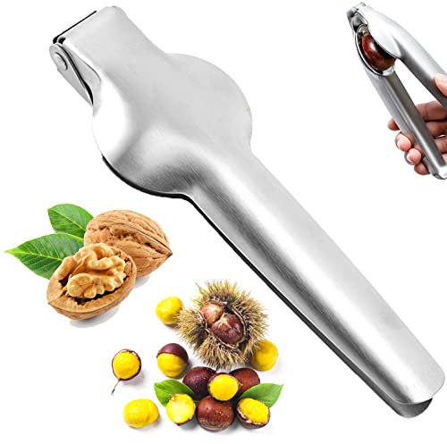 HELOVGE Castagno Clip,Pinza per Castagne,Taglia Castagne,Taglia Castagne in Acciaio,Castagne Multifunzione Sbuccia della Apri Pela Castagne Schiaccianoci in Acciaio Inox,Castagne Utensili Cucina.