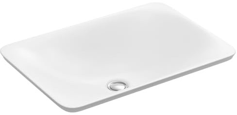 Jacob Delafon - Vasque Carillon rectangulaire 53x37cm - Blanc - Forme douce contemporaine - Entretien rapide avec pentes douces - E96117-0