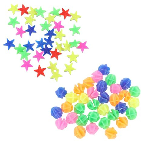 Ieron Pack of 70 Colourful Bicycle Spoke Decorations, Reflective Spoke Clickers, Luminous Spoke Reflectors, Bike Accessories