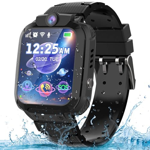 Smooce GPS Smartwatch für Kinder 4-12 Jahre Mit Telefon, Voice Chat, SOS, Kamera, Puzzle Spiel, Wecker - Für Jungen und Mädchen