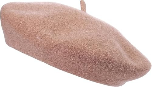 COSHAL® Womens Wool Beret Hat Women French Style Berer Hat Plain Classic Color Beret Hats Unisex Soft Warm Outdoor Vintage Artist Hat's Beanie Unisex Beret's Beige