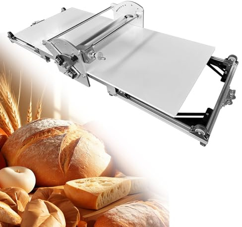 FANYING Sfogliatrice Elettrico Professionale, Macchina per Pasta Sfoglia, con Spessori Regolabili, per Croissant, Pizza e Pasta, Superficie Antiaderente in PP