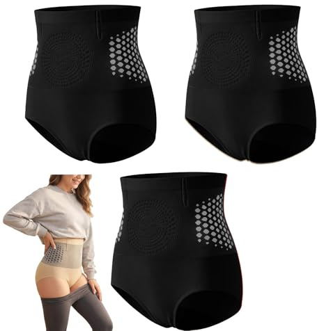 1/2/3 Pack 4 En 1 Pantalones Cortos termogénicos para Esculpir quemagrasas, Pauraju Pantalones Cortos moldeadores de Cuerpo con Control de Barriga de Cintura Alta para Mujeres, Pantalones de Yoga