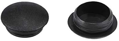 sourcing map 50St Abdeckkappe Lochstopfen Eindrücken Kunststoff für Möbel 12mm Dmr Schwarz