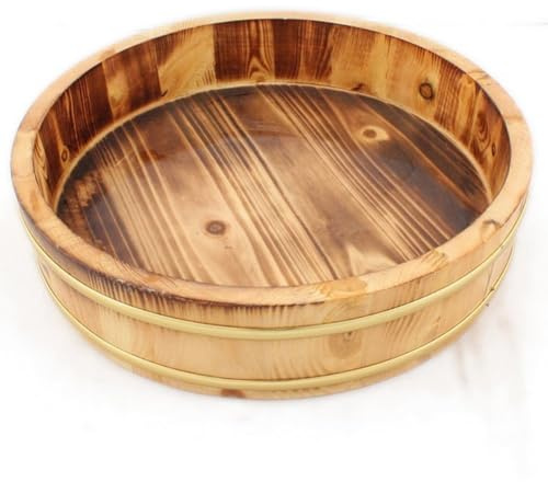 Keuyeo Ciotola di Riso per Sushi in Legno Hangiri Sushi Oke Sushi Vasca per Mescolare Il Riso Vassoio per Cottura a Vapore Ciotola per Mescolare Il Riso per Cucina del Ristorante