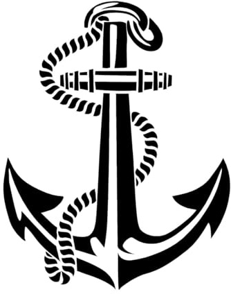 Anchor Retro Vintage Tattoo Boats Vinyl Wall Sticker Boys Room Art Decals Home Decoration for Kids Room Nursery Large - 79x100cm