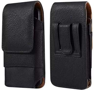 Hombre Riñonera para Teléfono Celular, Bolso de Cintura Smartphone Cuero, Pequeño Bolsas de Telefono Funda Móvil con Vertical Clip Cinturón Cartera Bolsillo Bolsa de Transporte para Outdoor Deporte