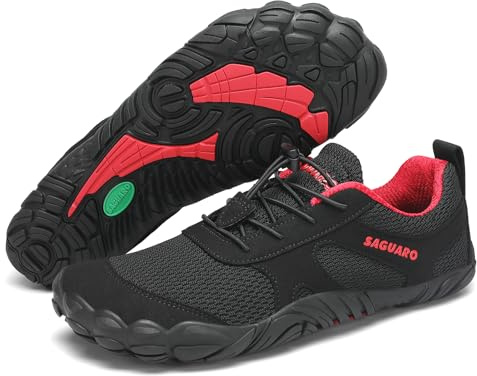 SAGUARO Femme Homme Barefoot Shoes Chaussures Minimaliste Barefoot Chaussures Pieds Nus Antidérapantes pour Gym Training Fitness Randonnée Noir Standard,GR.39