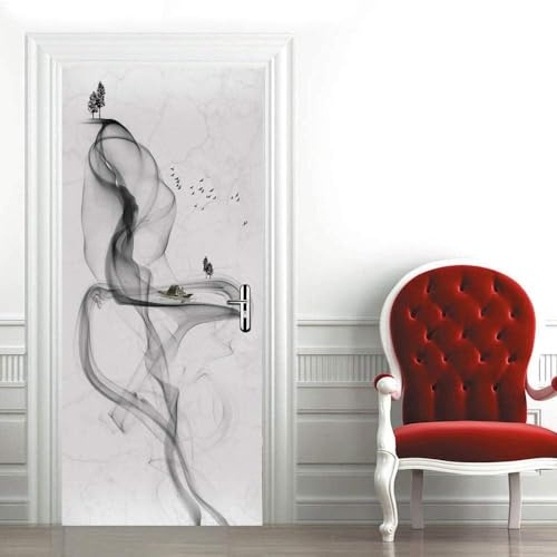 Arte Porta 3D Strisce Astratte Colorate 80 X 200 Cm Decalcomanie Per Porte Rimovibili Adesivo Per Porta Murale Autoadesivo Per L'Arredamento Della Camera - Poster Per Porta Con Foto De-13433214162784