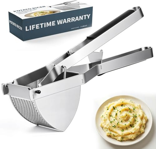SPEENSUN Potato Ricer, Heavy Duty Stainless Steel Potato Masher for Fluffy Mashed potatoes & Baby Food | Dishwasher Safe, Easy Clean Ricer for Mashed Potatoes with Comfort-Grip Handle
