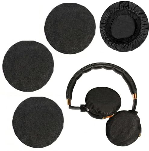 JYXNU 4 Piezas Fundas para Auriculares, Almohadillas Lavables para Auriculares, Transpirables, Funda para Diadema, Protección contra el Sudor, para Auriculares de 9 a 11 cm, Reutilizable