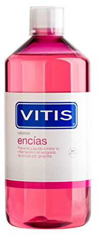 VITIS Gums Mundwasser 1000ml, Erfrischendes, Alkoholfrei, Unflavored