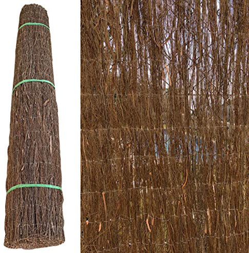 PAL | Rollo Brezo Natural Color marrón Oscuro. Rollo Brezo ecológico 2 m Altura por 3 m Longitud (1- Rollo Brezo)
