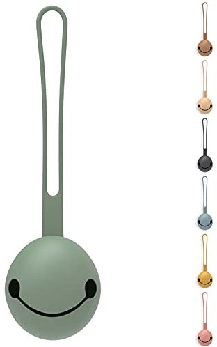 OLGS Silikon Schnullerbox für Babys | Schnullerhalter Aufbewahrung Case zur Schnulleraufbewahrung BPA-frei | Schnullerband für Unterwegs an der Wickeltasche Sage Grün | Schnuller Box für Kleinkinder