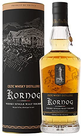 Celtic Whisky Distillerie | Kornog | Peated Single Malt Whisky | 700 ml | 46 % Vol. | Klassischer Single Malt mit keltischer Seele | Ausgeprägt torfiger Charakter
