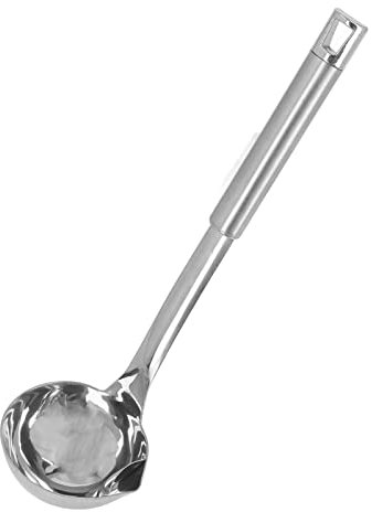 Separatore di olio per mestolo per zuppa in acciaio inossidabile Separatore di grasso per alimenti Skimmer Cucchiaio per colino per grasso Separatore per filtro 'olio per pentola calda Cucchiaio