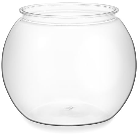 ULTECHNOVO Clear Plastic Fish Bowls Vase, Round Bubble Vase Plant Container, Globe Goldfish Bowl for Wedding Party Event, Office Home Decor, Diameter 6