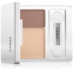 Clinique All About Shadow Duo Eye Shadow Makeup | Safe For Sensitive Eyes | Buildable + Long-Wearing Color | Smooth, Easy Application, Like Mink, 0.05 Ounce