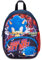 SONIC Zaino Asilo Small, Rosso Blu - Tasche Laterali Porta Borraccia, Tasca Frontale, Zainetto Asilo Bambino - Zaino Scuola Kid
