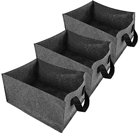 Happyyami 3pezzi Sacchetti Per Coltivazione Vegetale Traspiranti Feltro Per Piante Contenitori Per Giardino Non Per Verdure e Patate