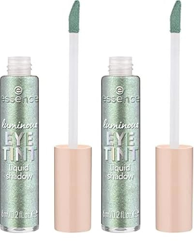 Essence Cosmetics Luminous Eye Tint Ombretto Liquido, Lunga Durata, Luminosa, Brillante, 6 ml (Confezione da 2)