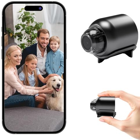 Genérico Mini Cámara 1080P HD WiFi - Vigilancia Interior con Visión Nocturna, Detección de Movimiento, Ángulo 140° y Control en Tiempo Real - Ideal para Hogar, Oficina, Tienda