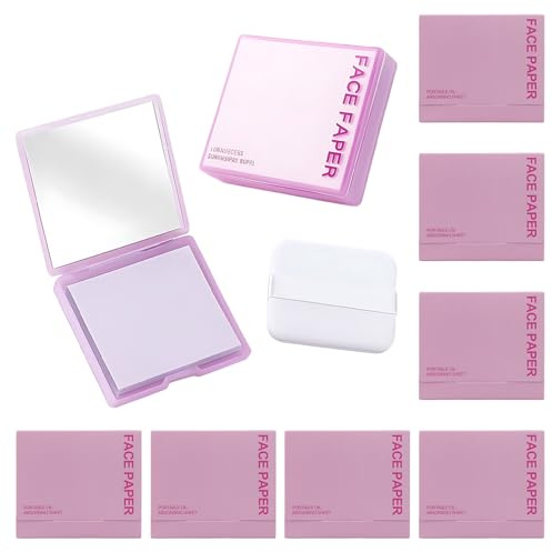Blotting Paper for Oily Skin, 800 Sheets with Lavender Scent, 7.1 cm x 6 cm, Oil Absorbing Sheets for Face, Portable Face Blotting Paper for Makeup, Travel and Daily Use
