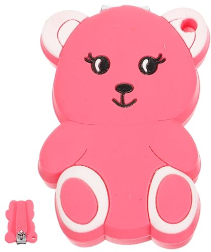 iplusmile Cortaúñas para Bebés Diseño de Dibujos Animados, Material de Silicona y Acero al Carbono, Seguro Recién Nacidos y Pequeños