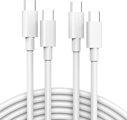 USB C to USB C Cable (2-Pack, 6.6ft) for MacBook Air/Pro Charger, iPad Pro 12.9/11 inch, iPad Air 5/4, Mini 6, iPhone 17/16/15, Pixel, Galaxy S25/S24, Switch 2, Type C Fast Charging Cord