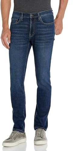 Amazon Essentials Jeans Elasticizzati Skinny - Colori Fuori Produzione Uomo, Blu Scuro Vintage, 38W / 28L