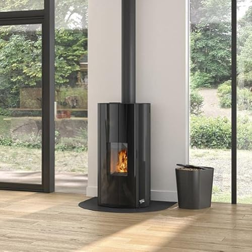 Poêle À Granulés De Bois 9kw Noir - 490329NOIR