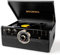 ROCKOLLA - Tocadiscos de Vinilo Bluetooth, Altavoces Incorporados, 3 Velocidades, Reproducción de Discos de Vinilo LP, Radio FM, Casete, CD, MP3 USB y Tarjetas SD, Grabadora (Vanguard Black)