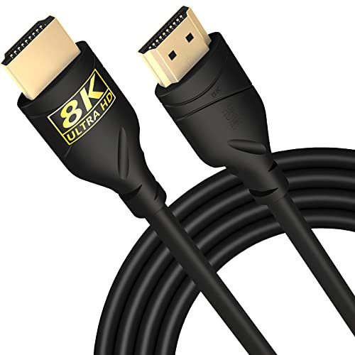 TCNEWCL Cavo HDMI 2.1 2M, 48Gbps Trasmissione ad Alta Velocità, Supporto 8K@60Hz&4K@120Hz/144Hz, Dolby Vision, DTS: X, HDCP 2.2/2.3, HDR 10, eARC, Dynamic HDR, Compatibile PS5 PS4 Console PC HDTV