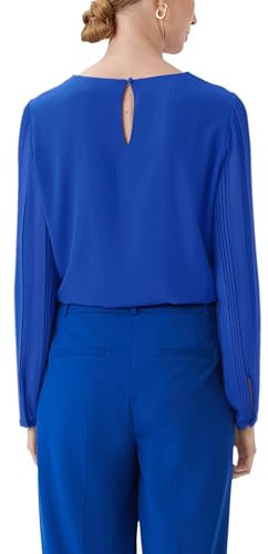 comma Chiffonbluse mit Plisseefalten