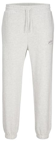 Jack & Jones Jpstkane Jjcaleb Sweat Pants Imp Noos Pantaloni da Jogging da Uomo, Melange Bianco, M