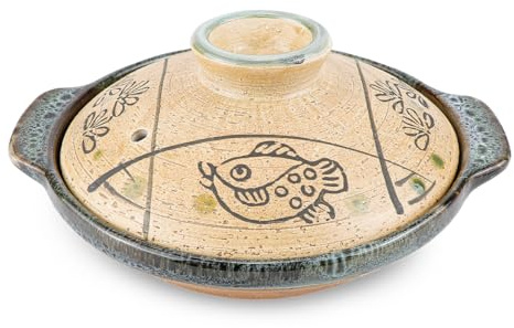 DOERDO Casserole Chinese Clay Pot 7 Inch Ceramic Cooking Pot Earthenware Stew Pot Stockpot with Lid for Home Restaurant, 18cm