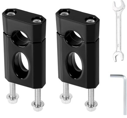 NQEUEPN Handlebar Risers, 7/8 Handlebar Mount Clamp Risers Motorcycle Handlebar Risers for Honda Apollo SSR 110cc 125cc Dirt Bike parts accessory (Black)