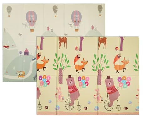 Relaxdays Tappeto Gioco per Bambini e Neonati, Tappetino per Gattonare, LxP: 200x150 cm, in Gomma XPE Atossica, Colorato